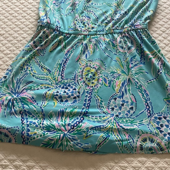 Lilly Pulitzer Gianni Romper Bermuda Blue - Picture 2 of 6
